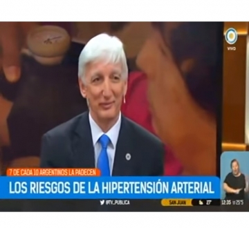 Siete de cada diez argentinos sufre Hipertensión Arterial. Entrevista al Dr. Marcos Marín en la TV Pública