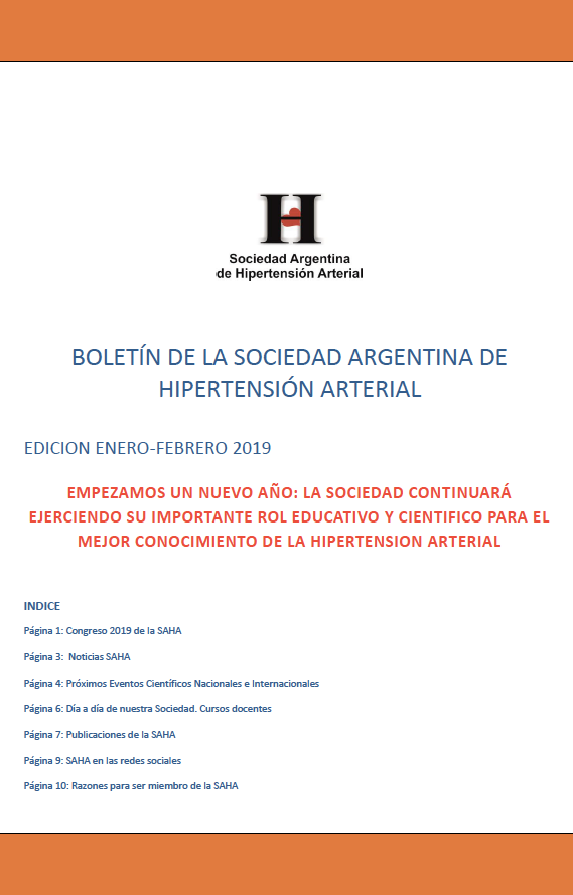 Boletín Periódico Sociedad Argentina de Hipertensión Arterial - Febrero 2012