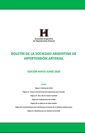 Boletín Periódico Sociedad Argentina de Hipertensión Arterial Mayo - Junio 2020
